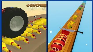 Wheel smash🆚Perfect fruit slicer,Max levels new update video games walkthrough ios andriod games screenshot 5