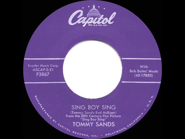 Tommy Sands - Sing Boy Sing