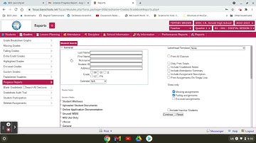 Email Focus Progress Reports to Parents
