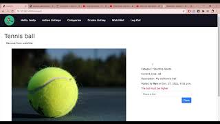 Project 2 - Commerce CS50's Web Programming