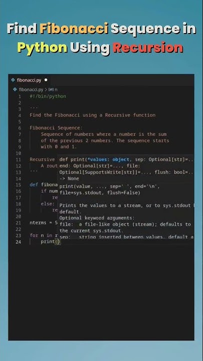 How to find Fibonacci Sequence in Python using Recursion | Python ...