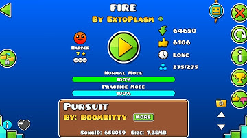 [59189983] #1396 FIRE (by ExtoPlasm, Harder) [Geometry Dash]
