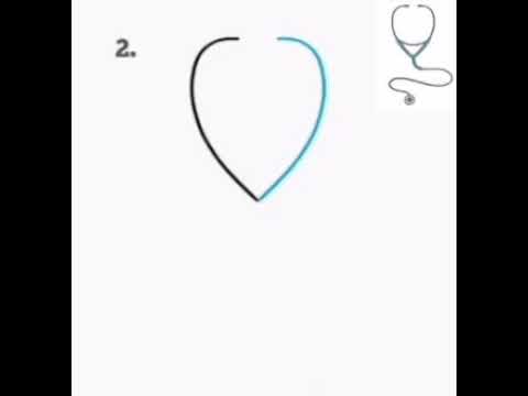 رسم سماعة دكتور خطوة بخطوة      