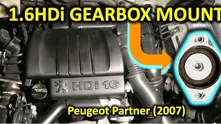 How to replace engine gearbox mount in 1.6HDi Peugeot Partner (or Citroen Berlingo 2001-2010)