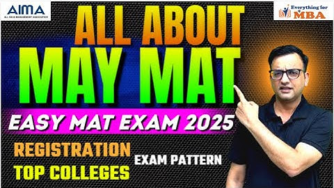 MAT EXAM DETAILS | SYLLABUS 2025 | PATTERN | EXAM DATEv| ALL ABOUT MAT EXAM