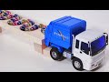 Marble run race asmr  garbage truck and skelton box  sound for work study and relax