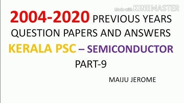 Lecturer in electronics engineering - govt. Polytechnic colleges - kerala psc -part9