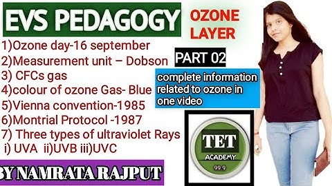 OZONE LAYER BY NAMRATA RAJPUT // #EVSPEDAGOGY//#UPTET//#CTET //#पर्यावरण//#EXAM#YOUTUBE//#disease