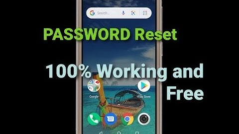Reset /  Remove Passwords /  Pattern.