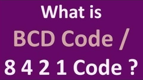 How to calculate BCD Codes