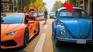 Joven dueño de una Lamborghini humilla a un mecánico anciano por tener un vocho… lo que no sabía era