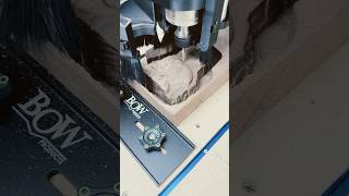Finishing pass on the bear carving