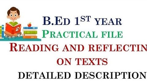 B.ed 1st year Project file / Reading and Reflecting on text / #b.ed #project #mdu#b.edexam #mdufile