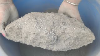 Gritty sand cement chunks Full dry crumbling
