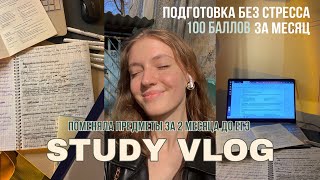 Study VLOG / ЕГЭ на 100 баллов за месяц/Поменяла предметы за 2 месяца до ЕГЭ/Мотивация на учёбу 📖💻