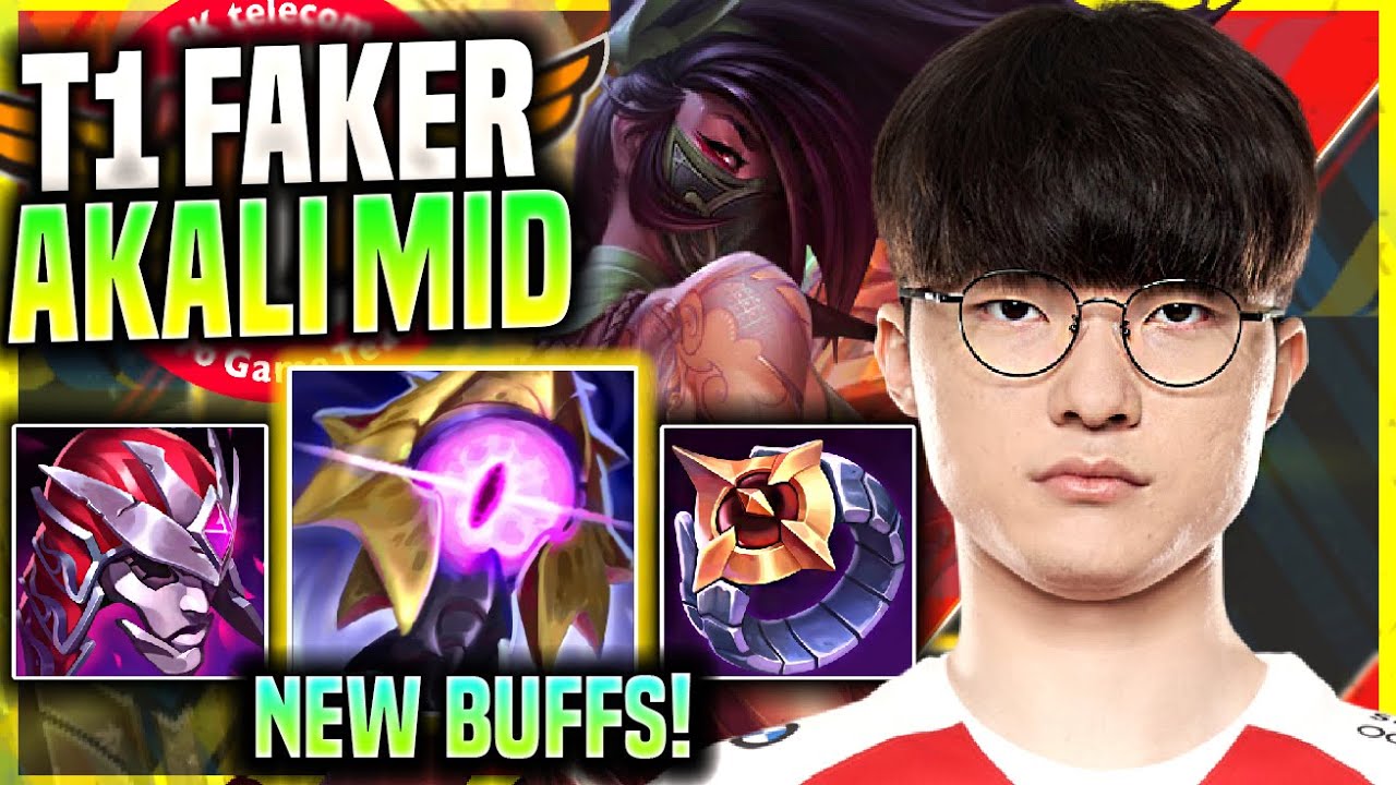FAKER IS SO GOOD WITH NEW AKALI BUFFS! - T1 Faker Plays Akali Mid vs ...