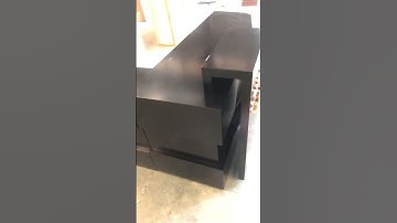 Black L shaped Front Desk | UstoreFurniture