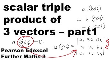 Scalar triple product of three vectors - part1