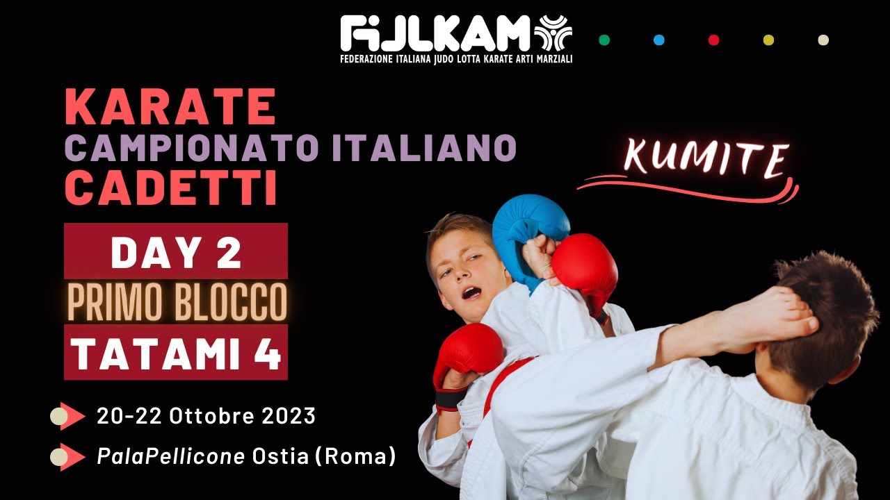 Karate Campionato Italiano Cadetti 2023 Day2 Kumite primo blocco