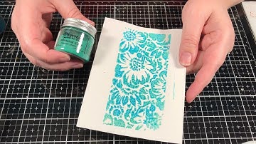 Distress Embossing Glaze Powder over Distress Crackle Paste