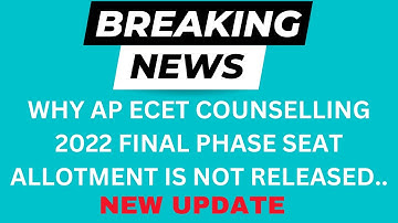 AP ECET counselling 2022 final phase seat allotment released | final phase seat allotment details