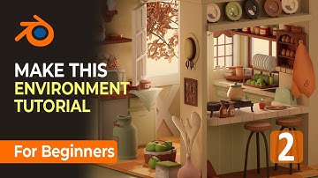 Blender 4.4 Beginner Tutorial – Make This Stylized Kitchen | 3D Environment (Part 2)