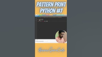 Pattern Print in Python #7 | Continuous Character pattern print using python | #shortvideo #shorts