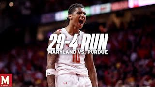 Every play of the Terps 29-4 run vs. Purdue