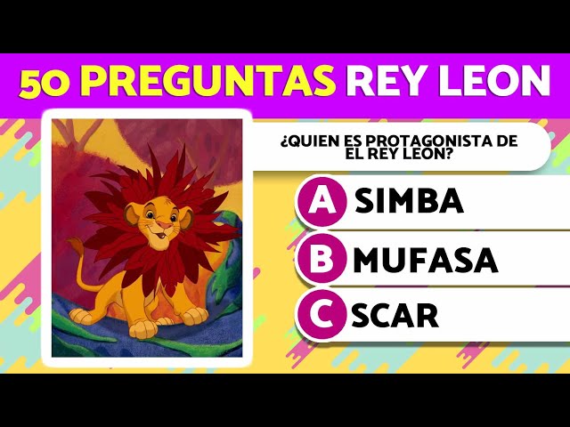 Disney The Lion King Spanish Quiz Preguntas De Cine Espanol