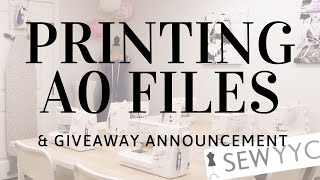 How to print A0 pdf file sewing patterns with a virtual print shop | GIVEAWAY with SewYYC |Copy shop