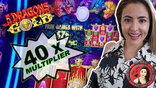 40X Multiplier on 5 Dragons Gold slot machine on Symphony of the Sea's Casino! screenshot 4