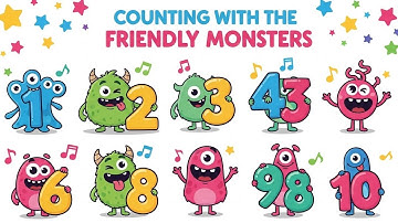 Counting with the Friendly Monsters | Fun Numbers Song for Kids | Animagic Studio