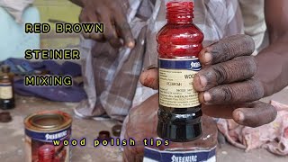 Red brown steiner mixing apply | wood polish tamil
