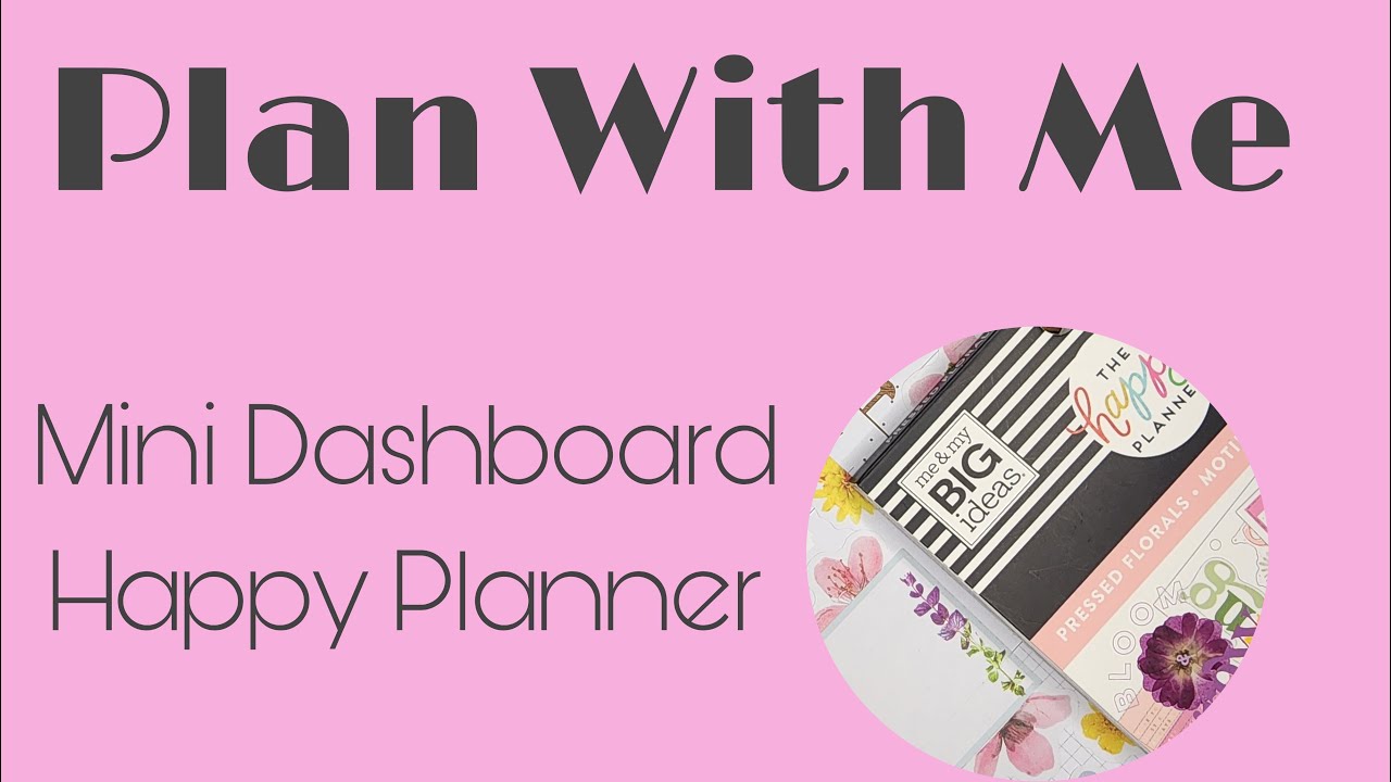 Plan With Me - Mini Dashboard Happy Planner - YouTube
