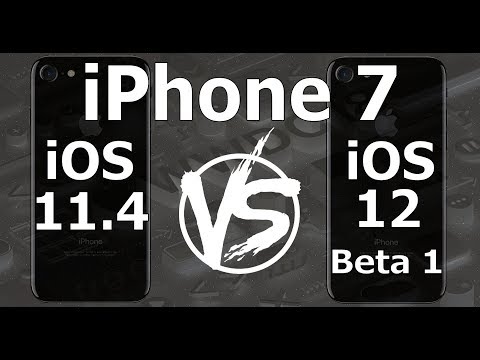 Speed Test : iPhone 7 - iOS 12 Beta 1 vs iOS 11.4 (iOS 12 Beta 1 Build  16A5288q) - YouTube