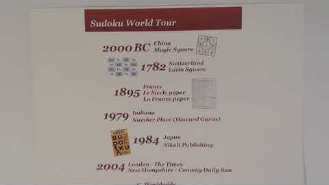 Sudoku Primer 194 - A Brief History of Sudoku