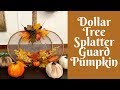 Dollar Tree Fall Crafts: Dollar Tree Splatter Guard/ Splatter Screen  Pumpkin