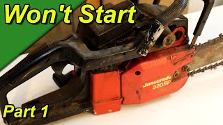 Jonsereds 520SP Chainsaw won't start.  Is it the carburetor?  Let's dig in and find out.