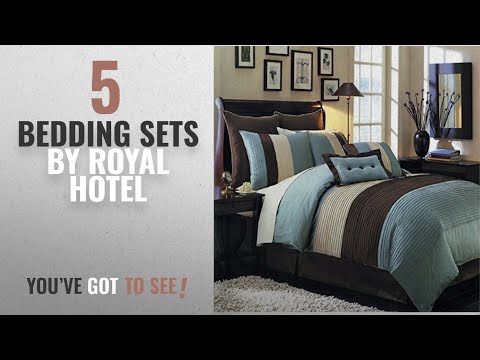 top-10-royal-hotel-bedding-sets-[2018]:-hudson-teal-blue-,-brown,-and-cream-cal-king-size-luxury-8