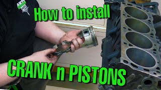 Install Crank and Pistons into Short Block