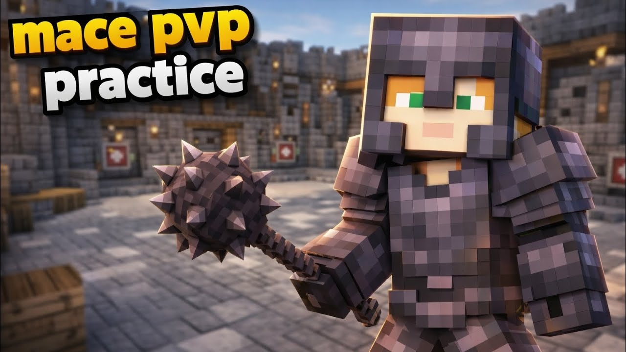 Mace pvp practice in minecraft - YouTube