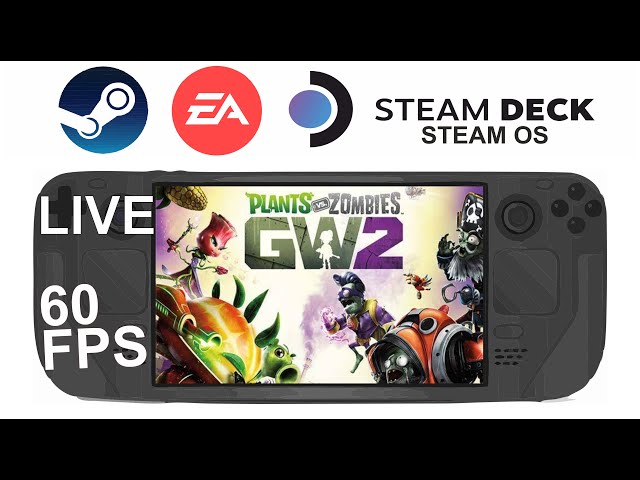 Plants vs Zombies GW2 Garden Warfare 2 - Steam Deck handheld gameplay 