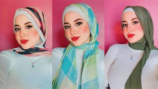 احدث واشيك لفات طرح مناسبه للمدارس والجامعه والشغل 🧕🏼✨