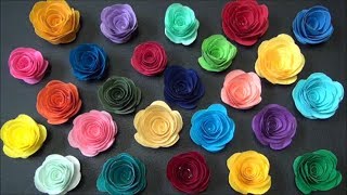 ペーパーフラワー 簡単 小さくて可愛い薔薇の作り方 Diy Paper Flower Easy Small And Cute Roseのyoutube動画 Superyoutuber