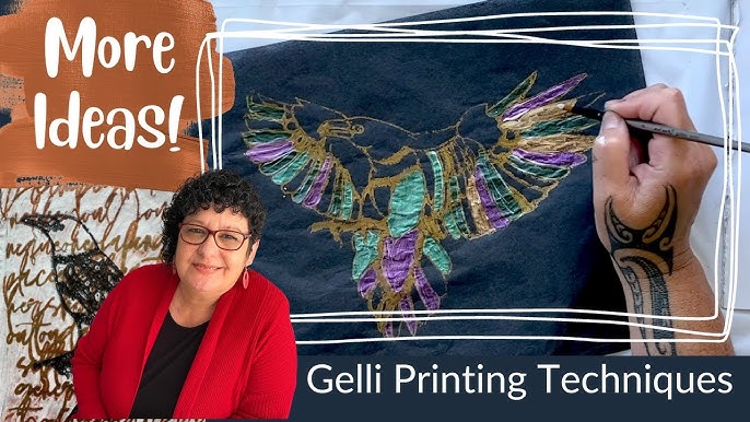 Gel Plate Printing Techniques - Die Cuts As Masks #gelliplateprinting 