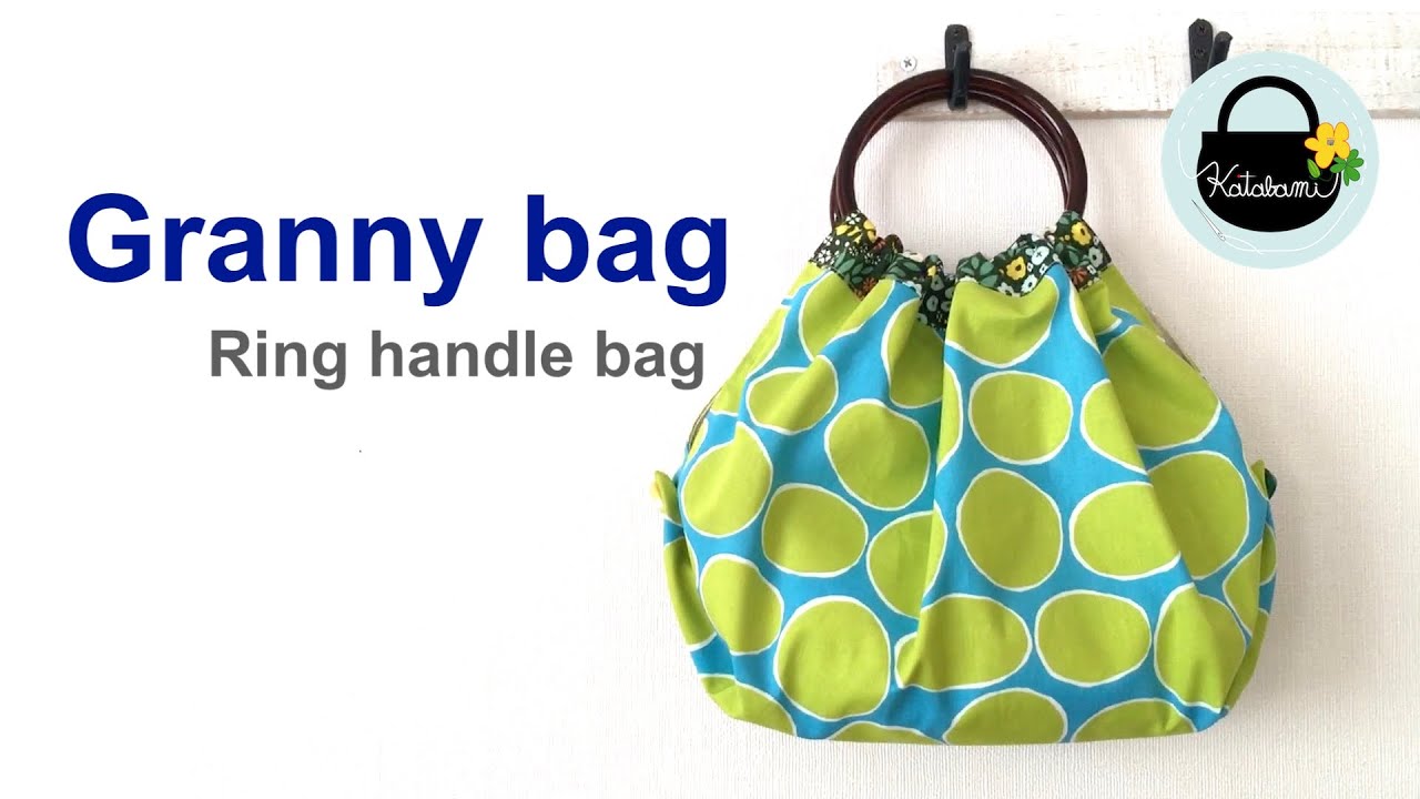 ダイソーで買った材料でグラニーバッグを作りました。【How to make a granny bag.】リング持ち手のバッグの作り方 DAISO  DIY - YouTube
