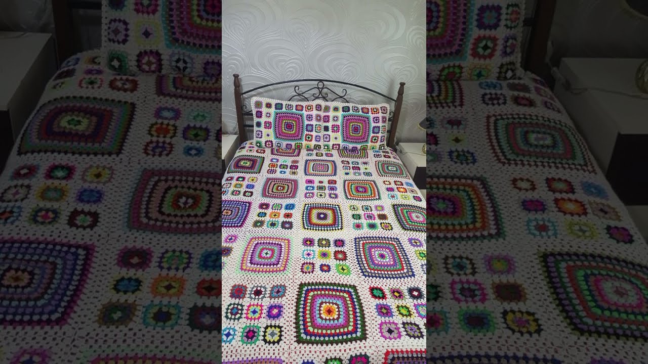 Attractive and outstanding crochet bed sheets and Sam pillow cushion covers design 