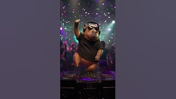 When the DJ is cooler than the party. #capybara #djlife #shorts #ai
