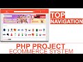 [1] PHP Project: eCommerce Website System Homepage using HTML CSS Bootstrap - Top Navigation Header