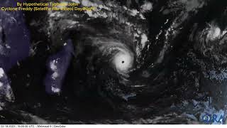 Cyclone Freddy 2023 | As It Travels To The Ocean Day/Night (Satellite Video)
